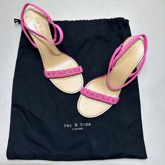 Rag & Bone NY Infinity High Heels Sandals Magenta Women's 37/6.5 NWOB Dustbag - Picture 1 of 12